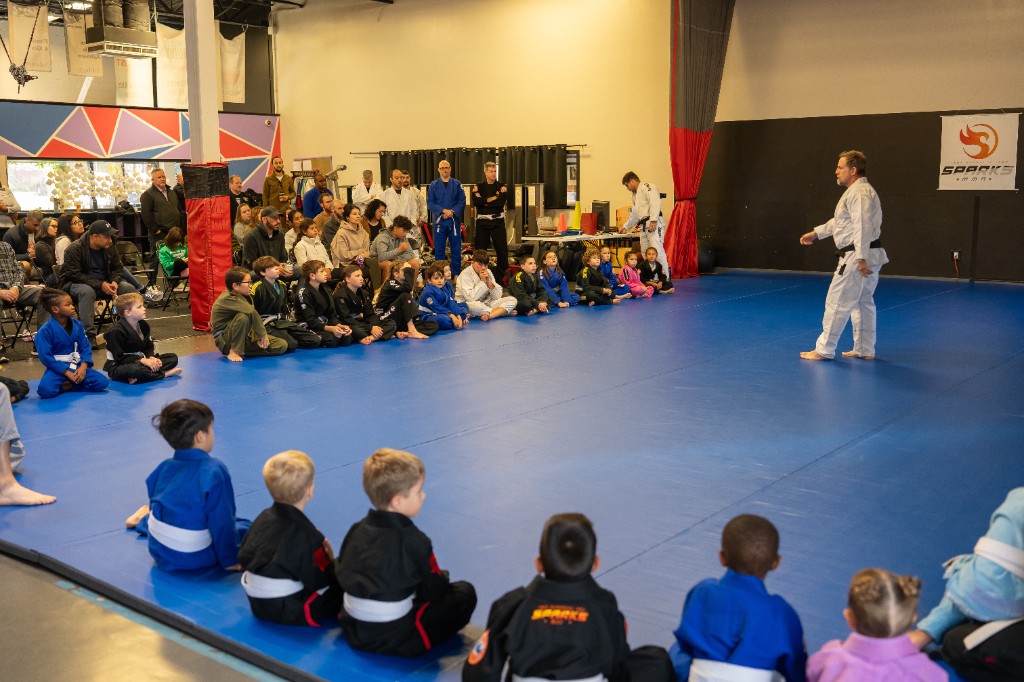Kids class during graduation at Sparks MMA